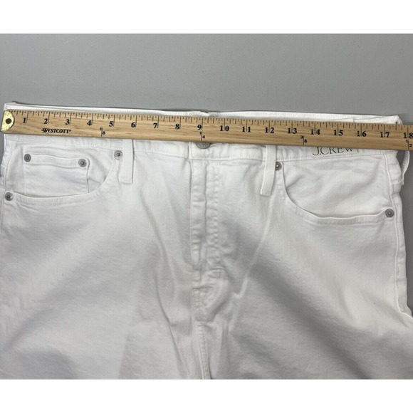 J Crew Slim Wide Leg Jean in White Wash Womens 32 Denim Jeans - Picture 7 of 12